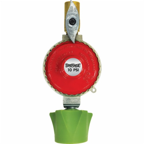 Bayou Classic 1/4 In. x 1/4 In. Steel Preset Gas Regulator with Control Valve Perspective: front