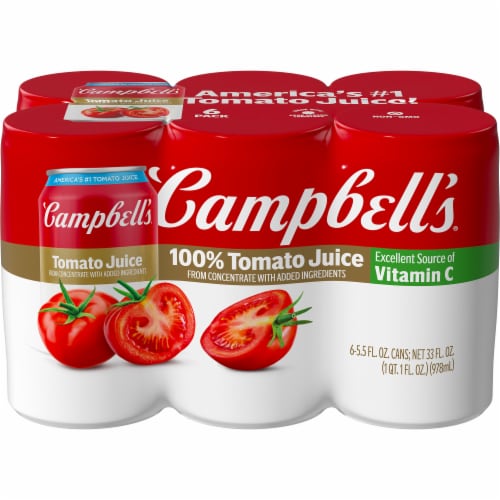 Campbell's® 100% Tomato Juice  Can Perspective: front