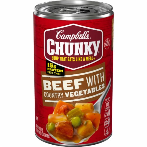 Campbell’s® Chunky® Soup Beef Soup with Country Vegetables Perspective: front
