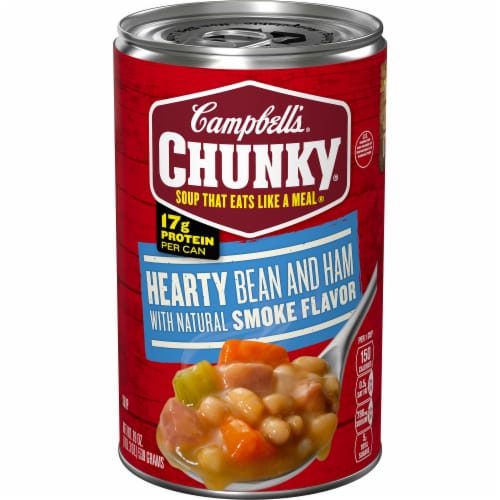 Campbell’s® Chunky® Hearty Bean Soup With Ham Perspective: front