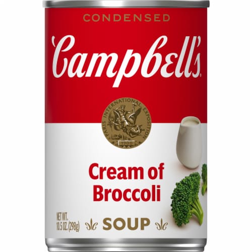 Campbell's® Condensed Cream of Broccoli Soup Can Perspective: front
