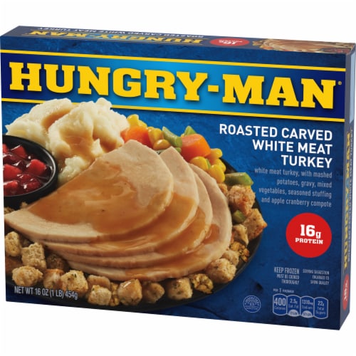 Hungry-Man Carved White Meat Roasted Turkey Frozen Meal Perspective: front