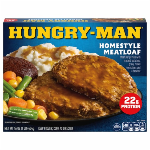 Hungry-Man® Meatloaf Dinner Frozen Meal Perspective: front