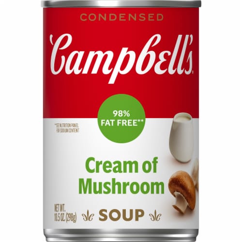 Campbell's® Condensed 98% Fat Free Cream of Mushroom Soup Perspective: front