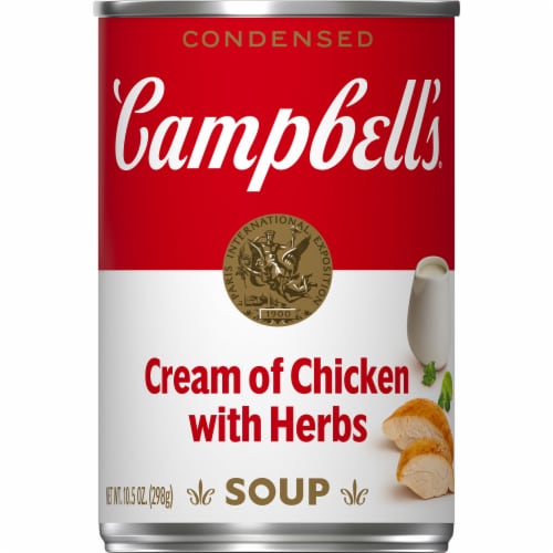 Campbell's® Condensed Cream of Chicken with Herbs Soup Perspective: front