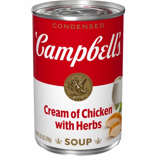 Campbell's® Condensed Cream of Chicken with Herbs Soup Perspective: front