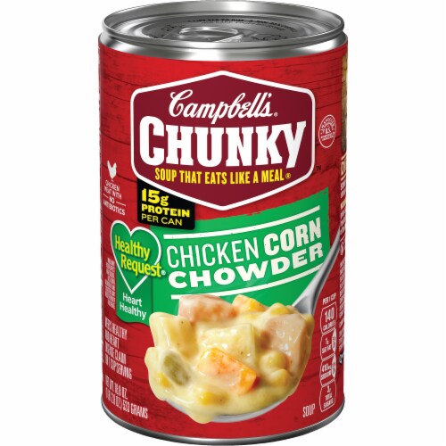 Campbell's Chunky Chicken Corn Chowder Soup Perspective: front