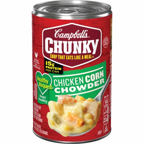 Campbell's Chunky Chicken Corn Chowder Soup Perspective: front