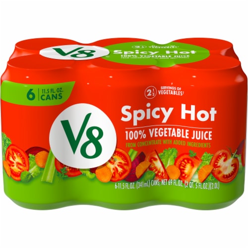 V8® Spicy Hot 100% Vegetable Juice Perspective: front