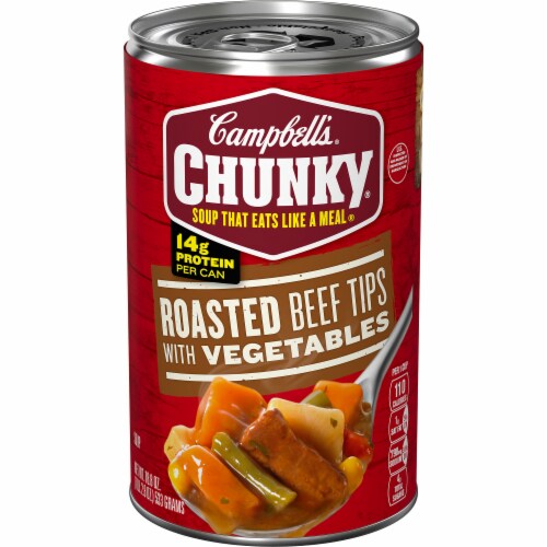 Campbell's Chunky Roast Beef Tips With Vegetables Soup Perspective: front