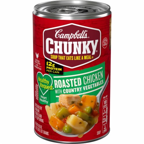 Campbell's® Chunky Healthy Request® Roasted Chicken with Country Vegetables Soup Perspective: front