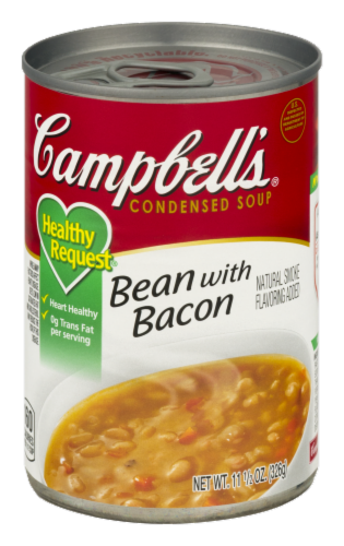 Campbell's Healthy Request Bean with Bacon Condensed Soup Perspective: front