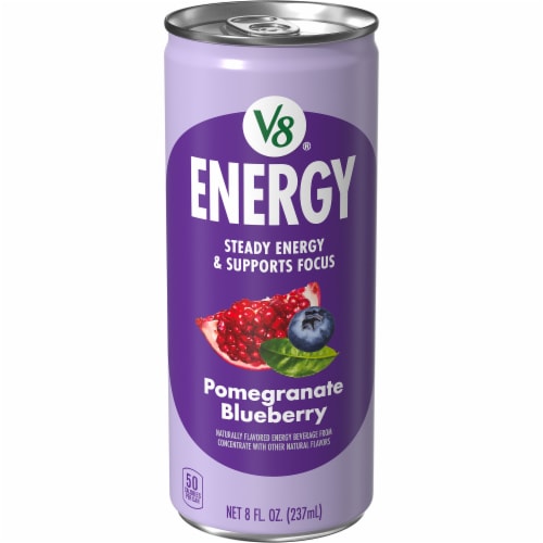 V8® Pomegranate Blueberry Energy Drink Can Perspective: front