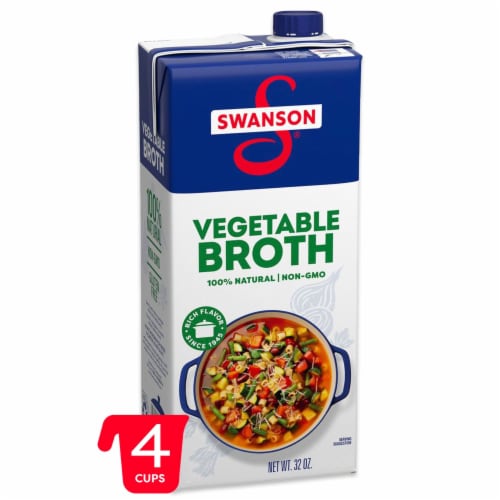 Swanson 100% Natural Vegetable Broth Carton Perspective: front