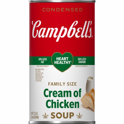Campbell's® Heart Healthy Family Size Condensed Cream of Chicken Soup Perspective: front