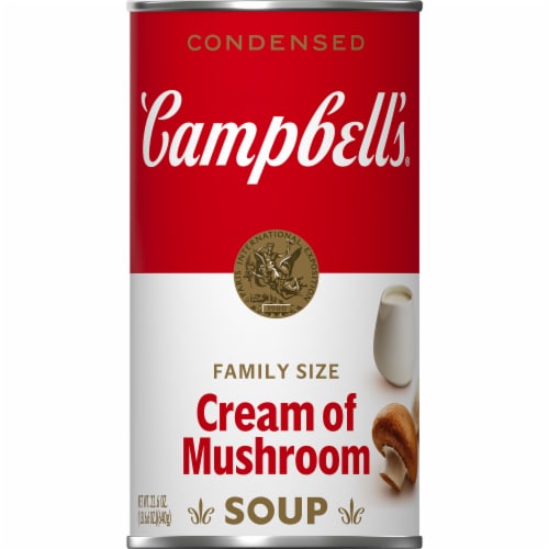 Campbell's® Condensed Family Size Cream of Mushroom Soup Perspective: front
