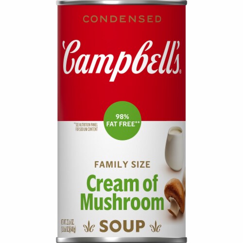 Campbell's® 98% Fat Free Cream of Mushroom Condensed Soup Perspective: front