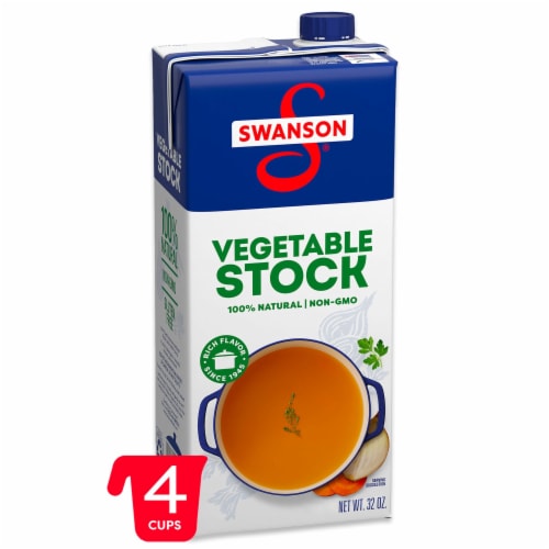 Swanson® 100% Natural Vegetable Stock Perspective: front