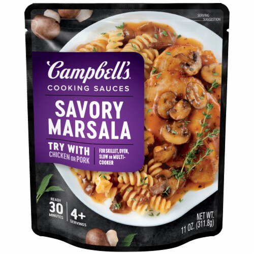 Campbell's® Cooking Sauces Savory Marsala Sauce Pouch Perspective: front