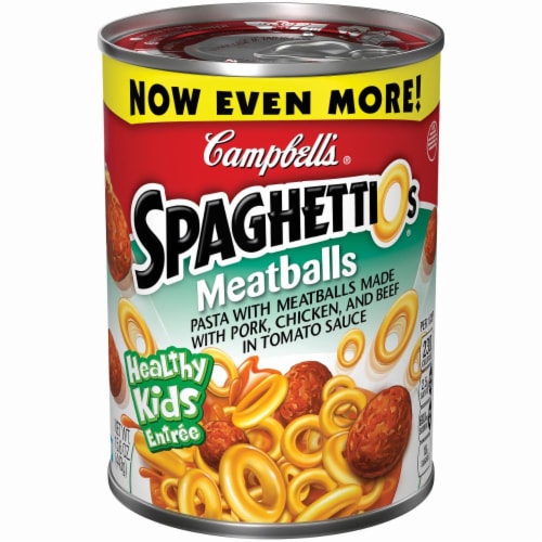 Campbell's Meatball Spaghettios Meatballs Perspective: front