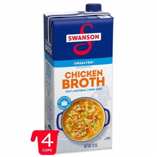 Swanson 100% Natural, Gluten-Free Chicken Broth, 48 Oz Carton