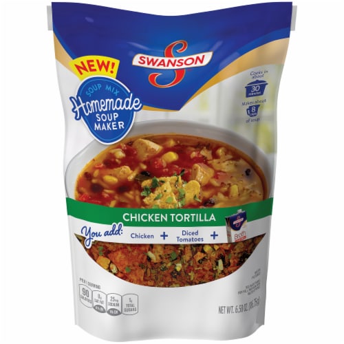 Swanson Homemade Soup Maker Chicken Tortilla Soup Mix Perspective: front