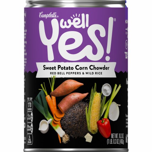 Campbell's Well Yes! Sweet Potato Corn Chowder Perspective: front