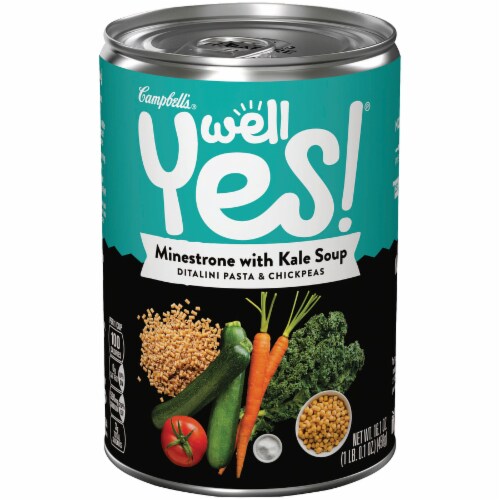 Campbell's Well Yes! Minestrone Kale Soup Perspective: front
