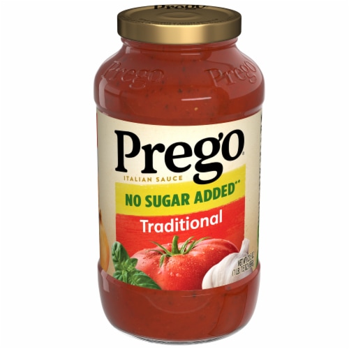 Prego Traditional No Sugar Added Pasta Sauce Perspective: front