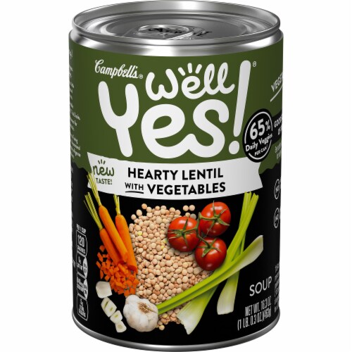 Campbell's® Well Yes!® Hearty Lentil with Vegetables Soup Perspective: front
