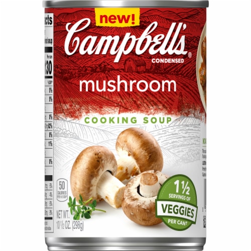 Campbell's Mushroom Cooking Soup Condensed Soup Perspective: front