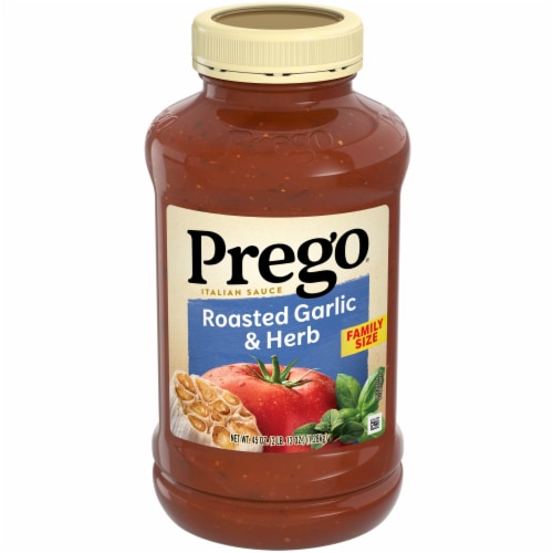 Prego® Roasted Garlic & Herbs Pasta Sauce Perspective: front