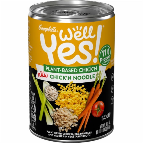 Campbell's Well Yes!® Plant Based Chick'N Noodle Soup Perspective: front