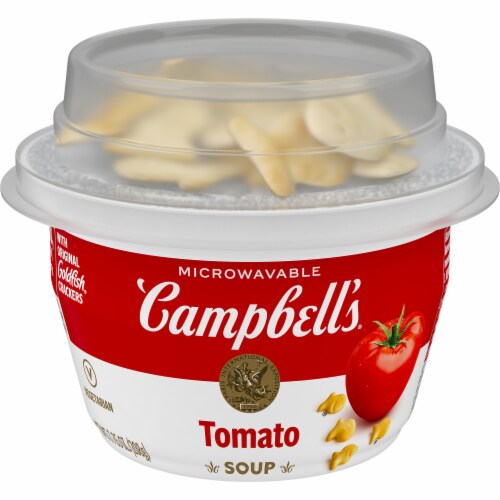 Campbell's® Classic Tomato Soup with Original Goldfish Crackers Perspective: front