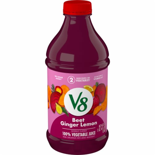 V8® Beet Ginger Lemon 100% Vegetable Juice Perspective: front