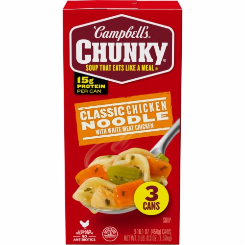 Campbell's Chunky Soup Classic Chicken Noodle Soup Perspective: front