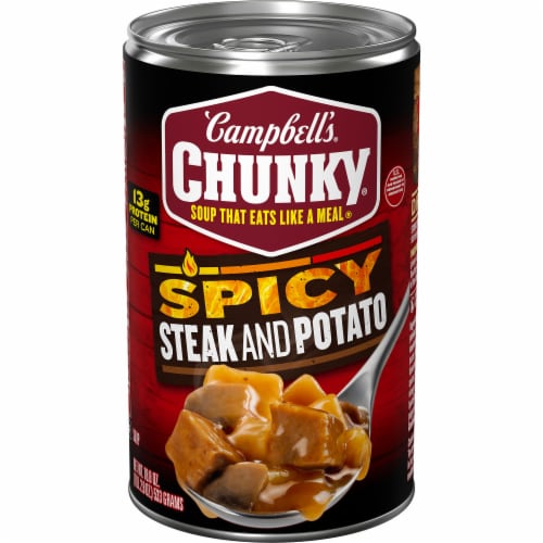Campbell's® Chunky® Spicy Steak & Potato Soup Chunky Soup Perspective: front