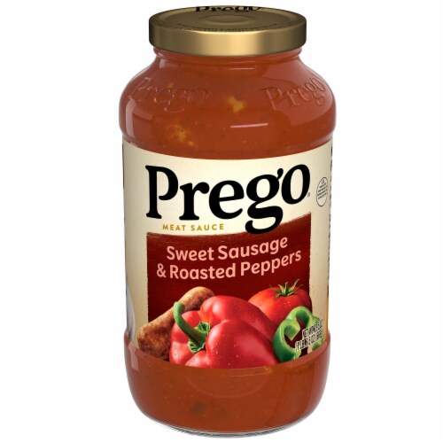 Prego® Sweet Sausage & Roasted Peppers Meat Sauce Perspective: front
