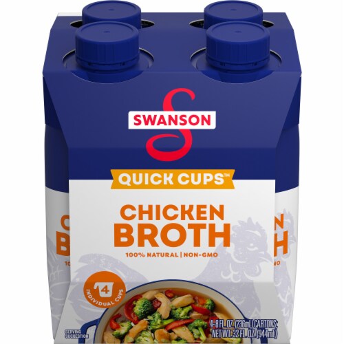 Swanson 100% Natural Chicken Broth Quick Cups Perspective: front