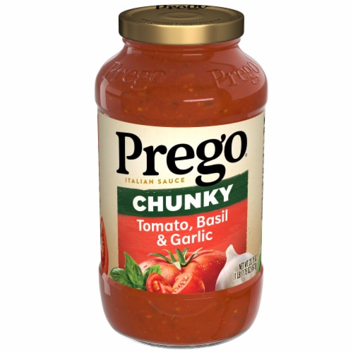 Prego® Tomato Basil & Garlic Chunky Italian Sauce Perspective: front