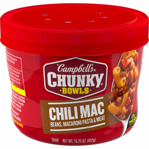 Campbell's® Chunky® Chili Mac Soup Bowl Microwavable Bowl Perspective: front