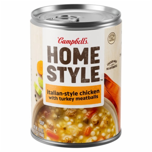 Campbell's® Homestyle Italian-Style Chicken Soup With Turkey Meatballs Perspective: front