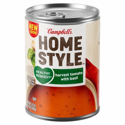 Campbell's Homestyle Healthy Request Harvest Tomato Soup With Basil Perspective: front