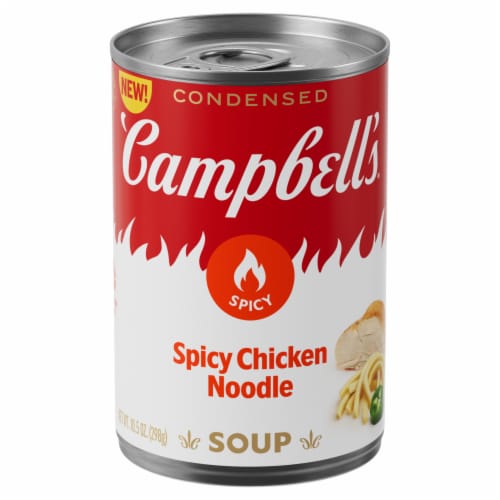 Campbell'S Condensed Spicy Chicken Noodle Soup Perspective: front
