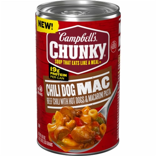Campbell's® Chunky® Chili Dog Mac Soup Can Perspective: front