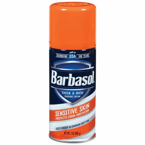 Barbasol Sensitive Skin Shaving Cream Perspective: front