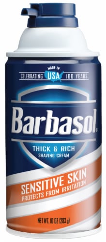 Barbasol Sensitive Skin Shaving Cream Perspective: front