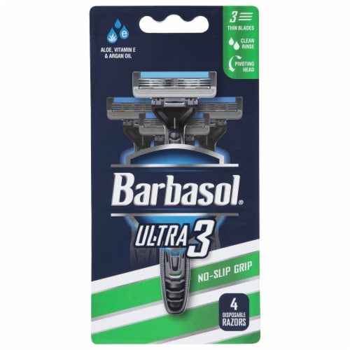 Barbasol Ultra 3 Men's Disposable Razors Perspective: front