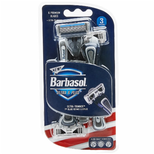Barbasol Ultra 6 Men's Disposable Razors Perspective: front