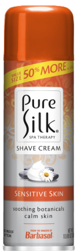 Pure Silk Spa Therapy Sensitive Skin Shave Cream Perspective: front